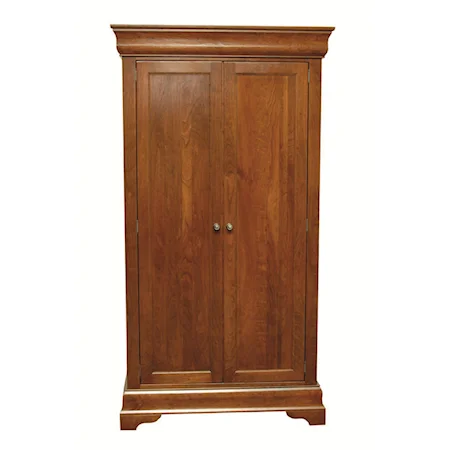 Transitional Armoire with Bracket Feet